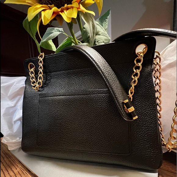 ๐นTory Burch Burch Britten Flap Leather Shoulder Bag ๐นNWT - Picture 2 of 11